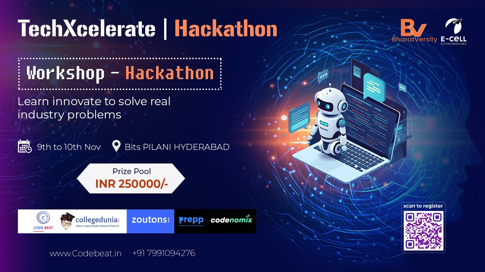 National Level Hackathon and Workshop at BITS PILANI Hyderabad ( TechXcelerate ) 2024